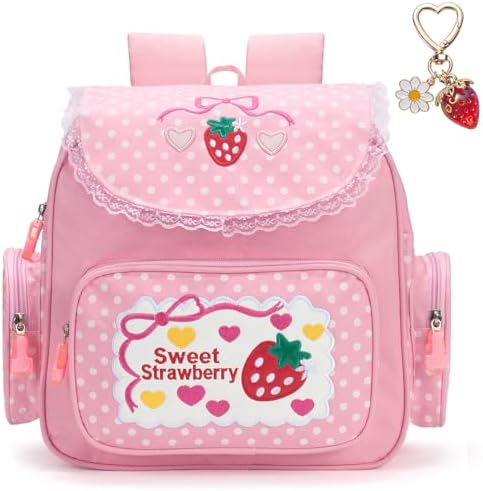 Amazon.com | Sothuba Kawaii Strawberry Embroidery Backpack for